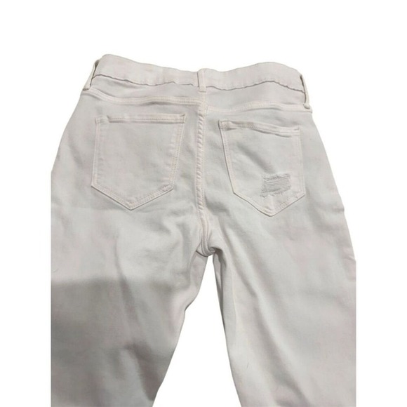 Old‎ Navy Womens Skinny Mid-Rise White Distressed Jeans Size 0 - Picture 7 of 7